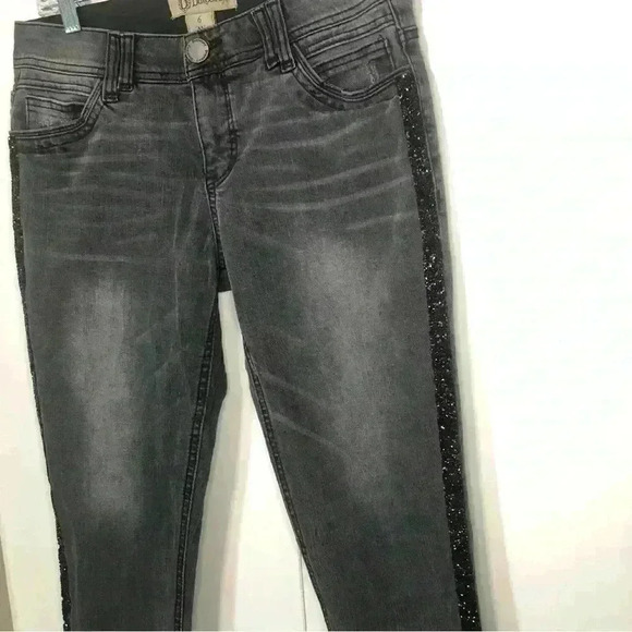 Democracy Embellished Raw Hem Flex Girlfriend Jeans Size 6 Ab Technology - Picture 5 of 16